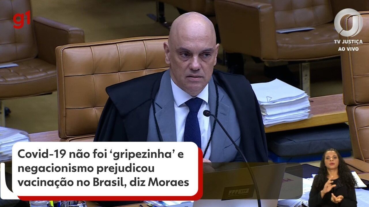 Covid-19 não foi ‘gripezinha’ e negacionismo prejudicou vacinação no Brasil, diz Moraes